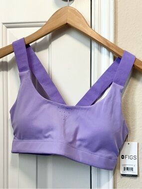 NWT FIGS Performance Lavender Purple Supportive Sports Bra